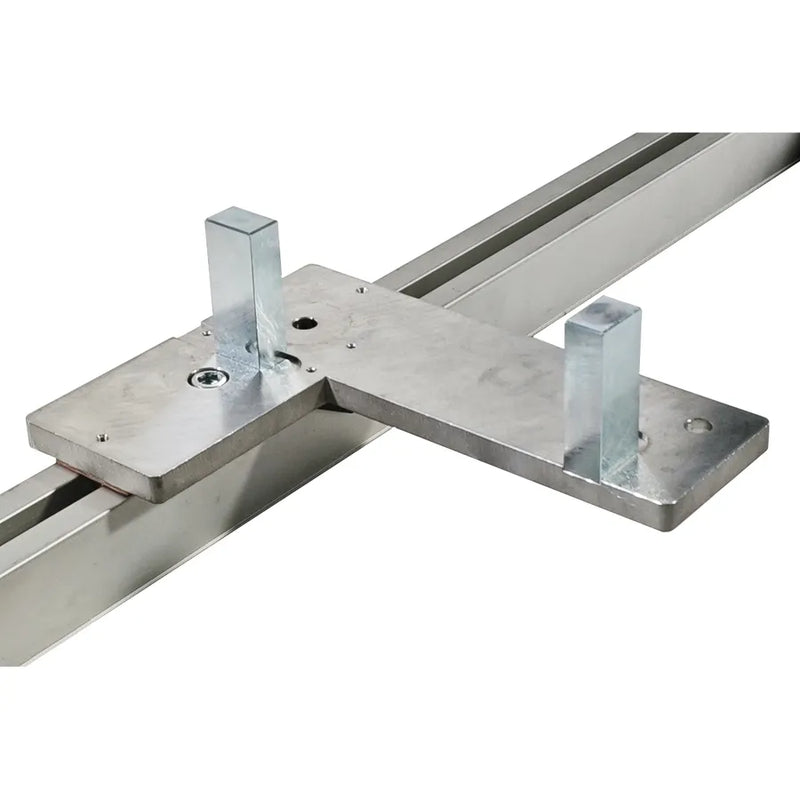 Aluminum stop support for additional crossbars