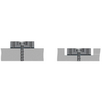 Detaildarstellung der beiden Montagevarianten der Fahrbahn für Tischbrücken.