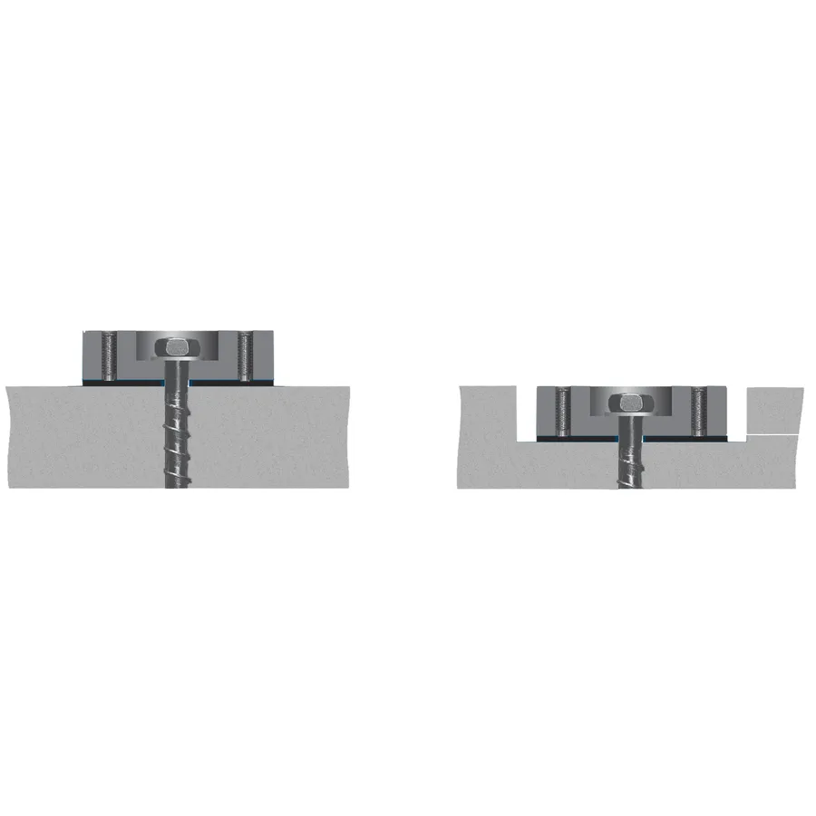 Detaildarstellung der beiden Montagevarianten der Fahrbahn für Tischbrücken.