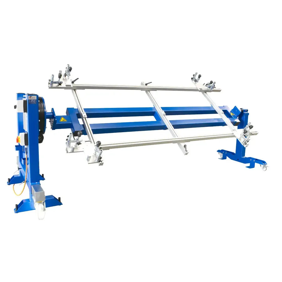 Industrie-Rahmenschweißvorrichtung für maß- und winkelgenaues Schweißen von Rahmen.