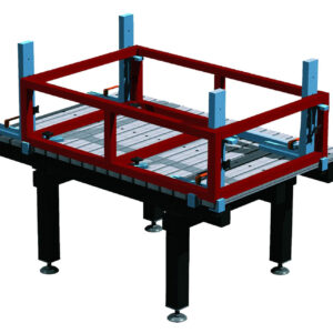 Spannbeispiel Rahmenbau auf FÖRSTER Schweisstisch