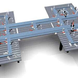 Spannbeispiel Rahmenbau auf FÖRSTER Schweisstisch