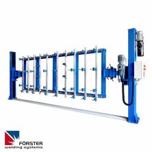 Vorrichtung mit Hubsäulen zum schweißen schwerer Rahmen